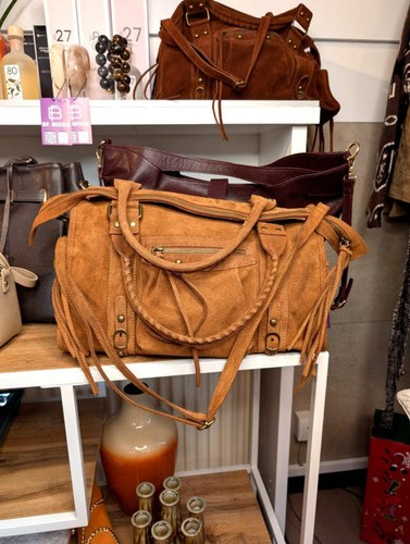 Wildleder tasche shopping - tasche,