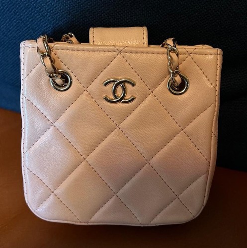 Chanel peach lambskin - peach, quilted