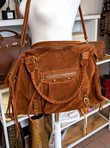 Wildleder tasche shopping bag - wildleder,